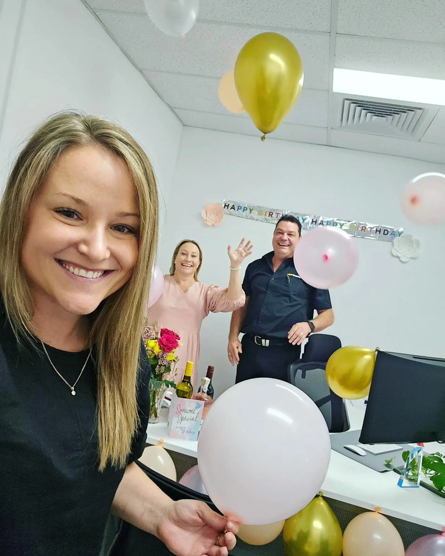 The PSW office team celebrating together