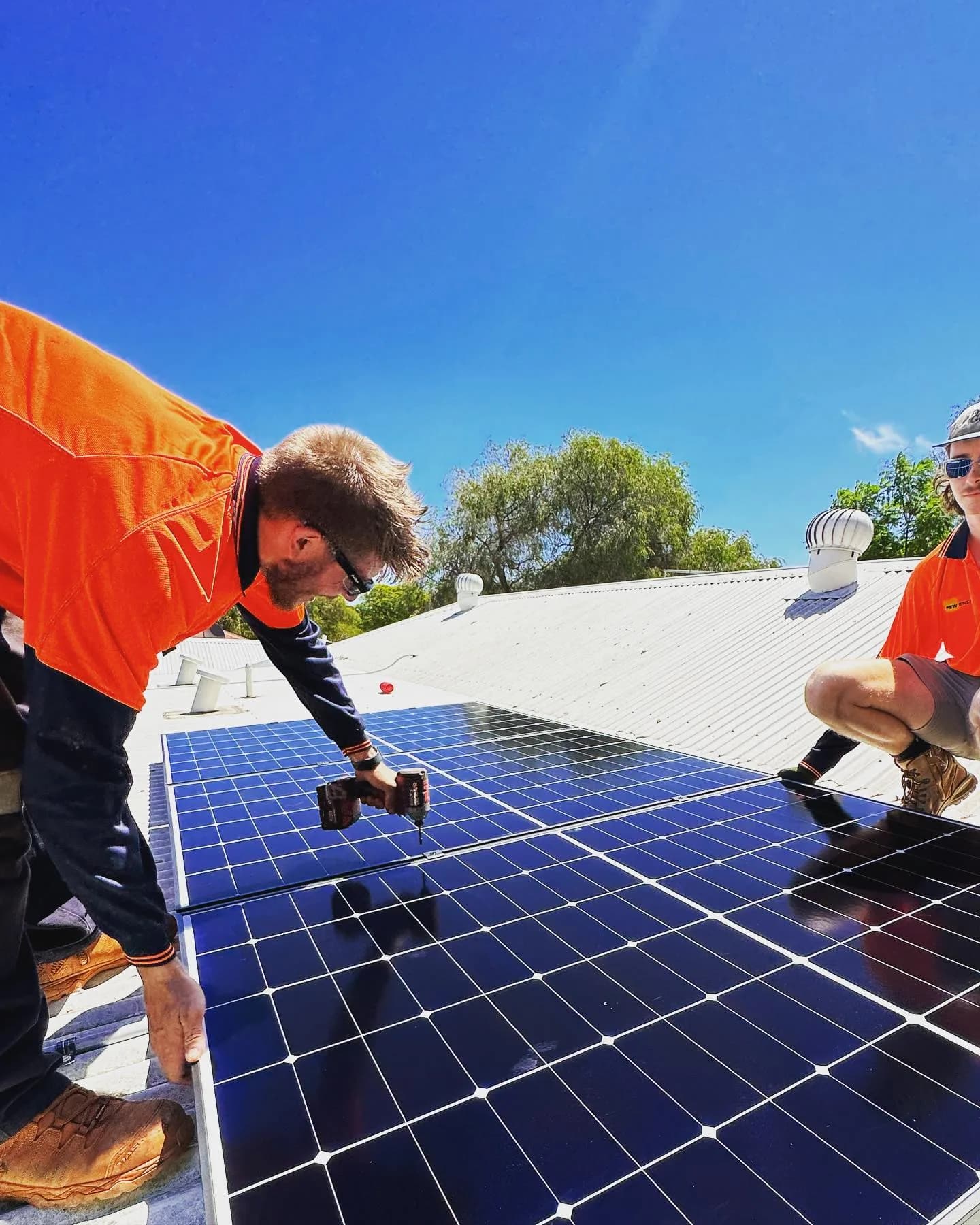 Local Perth Solar Warehouse installation team at work